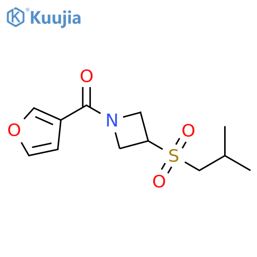 1-(furan-3-carbonyl)-3-(2-methylpropanesulfonyl)azetidine structure