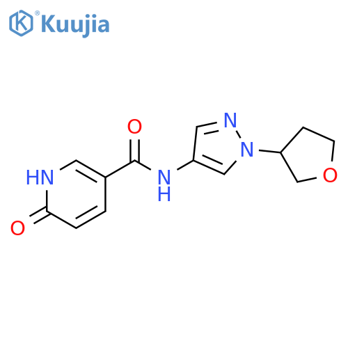 1,6-Dihydro-6-oxo-N-[1-(tetrahydro-3-furanyl)-1H-pyrazol-4-yl]-3-pyridinecarboxamide structure