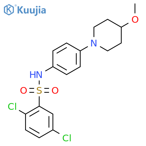 2,5-dichloro-N-4-(4-methoxypiperidin-1-yl)phenylbenzene-1-sulfonamide structure