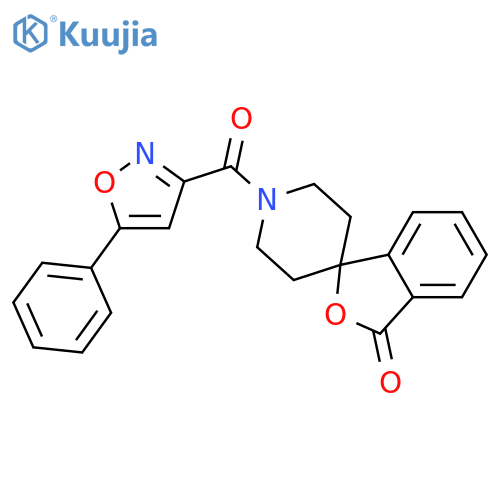 1'-(5-phenyl-1,2-oxazole-3-carbonyl)-3H-spiro[2-benzofuran-1,4'-piperidine]-3-one structure