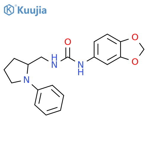 3-(2H-1,3-benzodioxol-5-yl)-1-[(1-phenylpyrrolidin-2-yl)methyl]urea structure