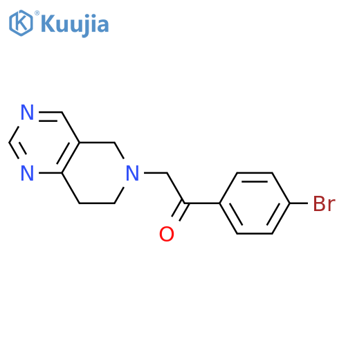 2-(4-bromophenyl)-1-(7,8-dihydro-5H-pyrido[4,3-d]pyrimidin-6-yl)ethanone structure