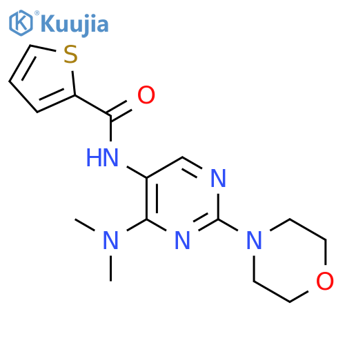 N-4-(dimethylamino)-2-(morpholin-4-yl)pyrimidin-5-ylthiophene-2-carboxamide structure