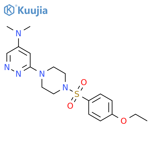 6-[4-(4-ethoxybenzenesulfonyl)piperazin-1-yl]-N,N-dimethylpyridazin-4-amine structure