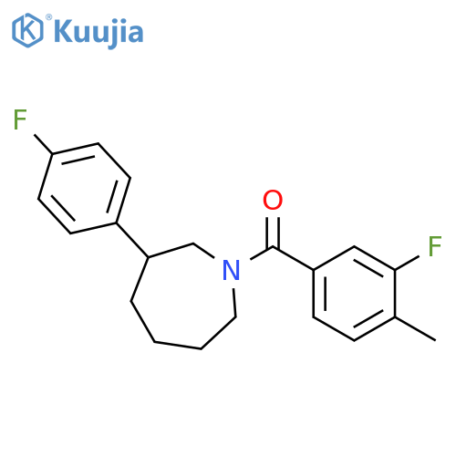 (3-Fluoro-4-methylphenyl)[3-(4-fluorophenyl)hexahydro-1H-azepin-1-yl]methanone structure