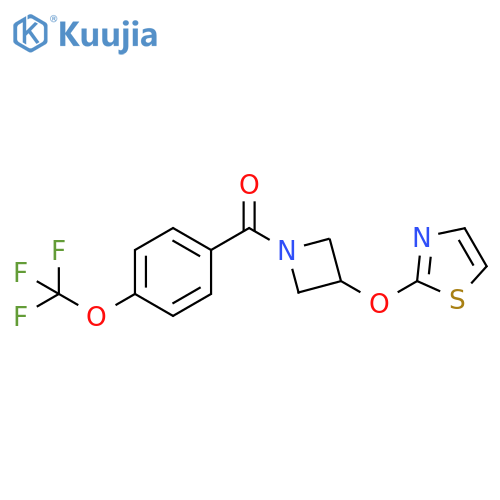 Methanone, [3-(2-thiazolyloxy)-1-azetidinyl][4-(trifluoromethoxy)phenyl]- structure