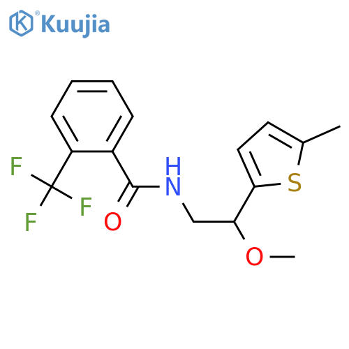 N-[2-methoxy-2-(5-methylthiophen-2-yl)ethyl]-2-(trifluoromethyl)benzamide structure