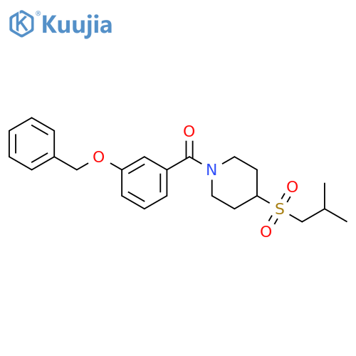 1-[3-(benzyloxy)benzoyl]-4-(2-methylpropanesulfonyl)piperidine structure