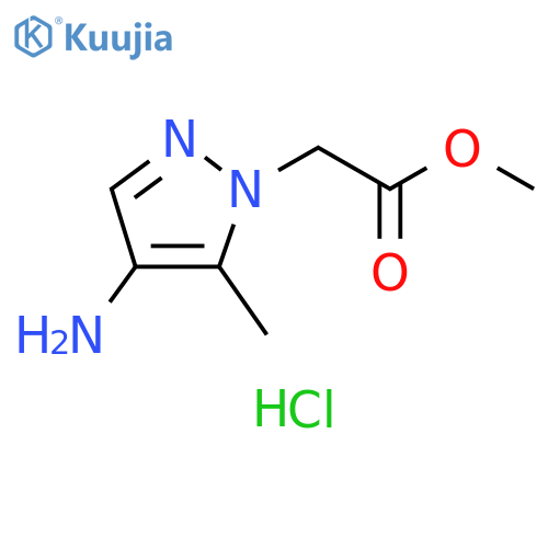 methyl 2-(4-amino-5-methyl-1H-pyrazol-1-yl)acetate hydrochloride structure