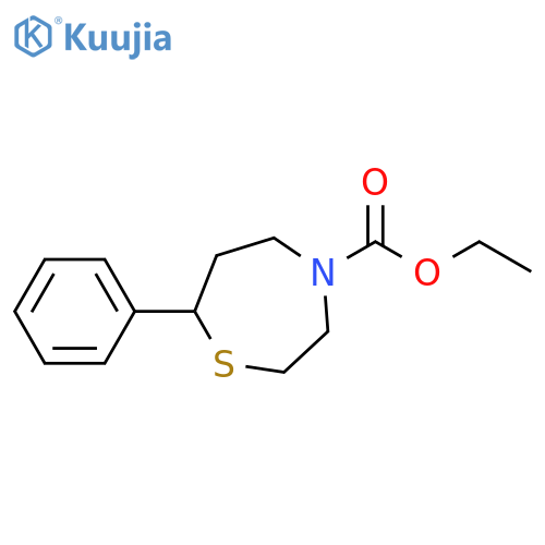 ethyl 7-phenyl-1,4-thiazepane-4-carboxylate structure