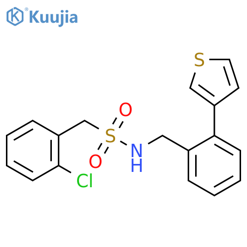 1-(2-chlorophenyl)-N-(2-(thiophen-3-yl)benzyl)methanesulfonamide structure
