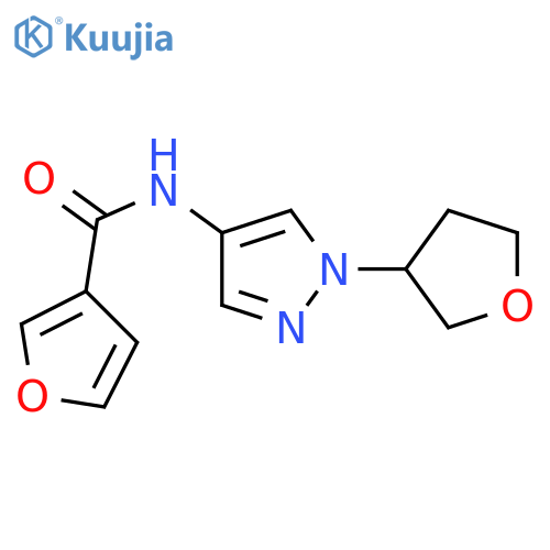 N-[1-(oxolan-3-yl)pyrazol-4-yl]furan-3-carboxamide structure