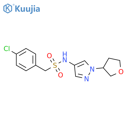 4-Chloro-N-[1-(tetrahydro-3-furanyl)-1H-pyrazol-4-yl]benzenemethanesulfonamide structure
