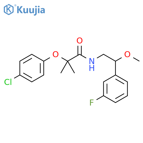 2-(4-Chlorophenoxy)-N-[2-(3-fluorophenyl)-2-methoxyethyl]-2-methylpropanamide structure