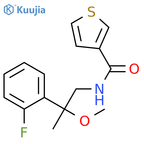 N-[2-(2-fluorophenyl)-2-methoxypropyl]thiophene-3-carboxamide structure