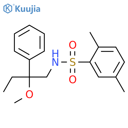 N-(2-methoxy-2-phenylbutyl)-2,5-dimethylbenzenesulfonamide structure
