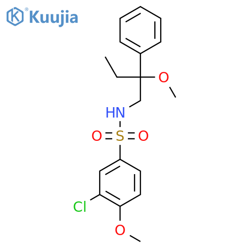 3-chloro-4-methoxy-N-(2-methoxy-2-phenylbutyl)benzenesulfonamide structure