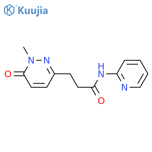 3-(1-methyl-6-oxopyridazin-3-yl)-N-pyridin-2-ylpropanamide structure