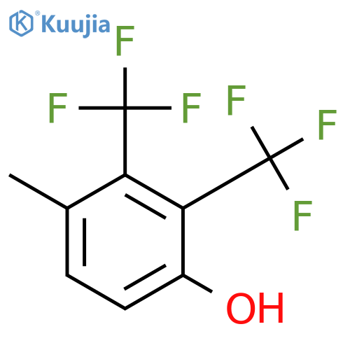 Phenol, 4-methyl-2,3-bis(trifluoromethyl)- structure
