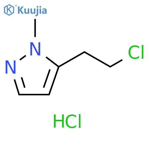 5-(2-chloroethyl)-1-methyl-1H-pyrazole hydrochloride structure