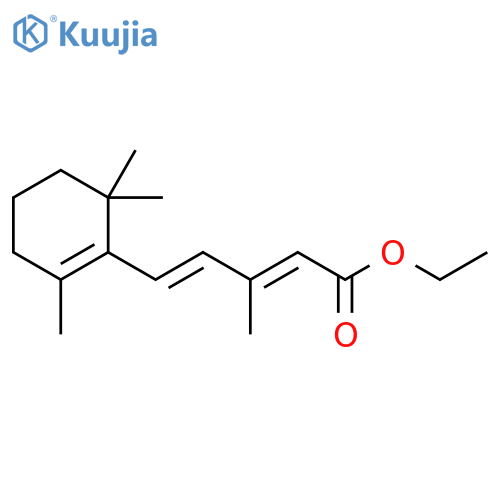 2,4-Pentadienoic acid, 3-methyl-5-(2,6,6-trimethyl-1-cyclohexen-1-yl)-,ethyl ester, (2E,4E)- structure