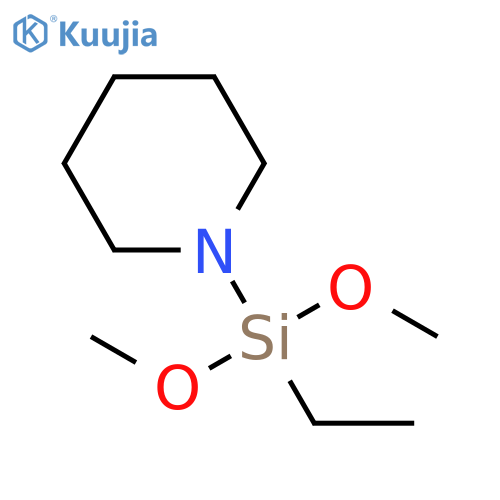 Piperidine, 1-(ethyldimethoxysilyl)- structure