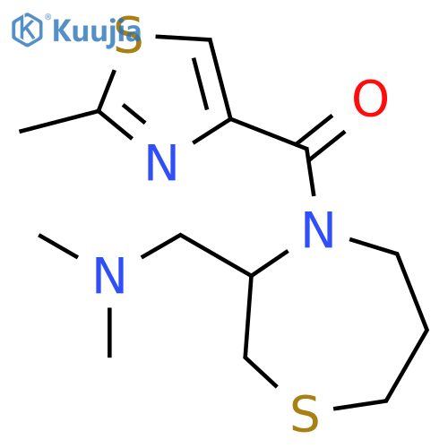 dimethyl({[4-(2-methyl-1,3-thiazole-4-carbonyl)-1,4-thiazepan-3-yl]methyl})amine structure