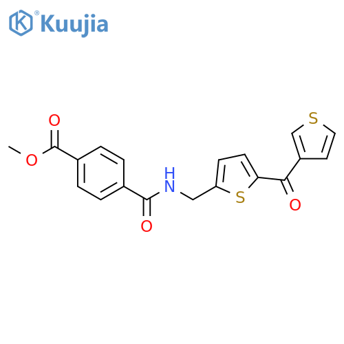 methyl 4-({[5-(thiophene-3-carbonyl)thiophen-2-yl]methyl}carbamoyl)benzoate structure