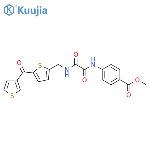 methyl 4-[({[5-(thiophene-3-carbonyl)thiophen-2-yl]methyl}carbamoyl)formamido]benzoate structure