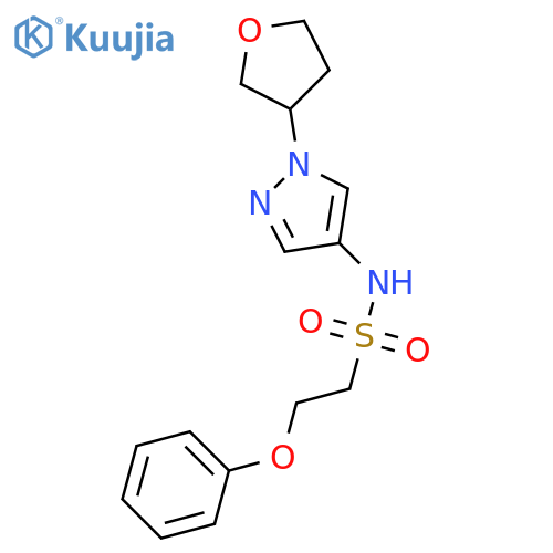 N-[1-(oxolan-3-yl)pyrazol-4-yl]-2-phenoxyethanesulfonamide structure