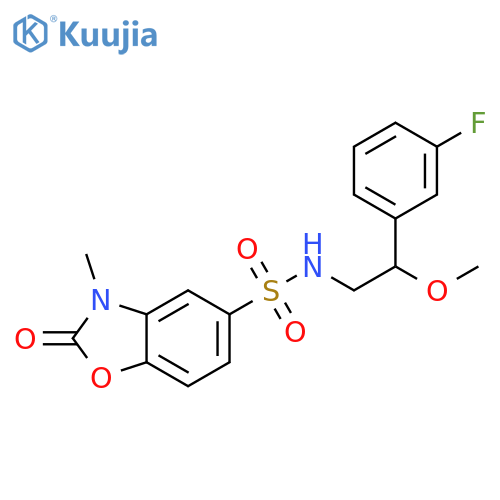 N-[2-(3-Fluorophenyl)-2-methoxyethyl]-2,3-dihydro-3-methyl-2-oxo-5-benzoxazolesulfonamide structure