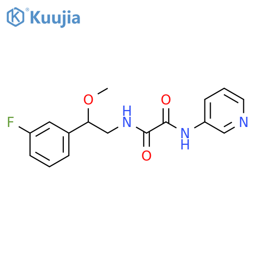 N-[2-(3-fluorophenyl)-2-methoxyethyl]-N'-pyridin-3-yloxamide structure