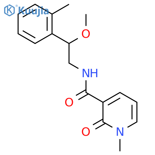 N-(2-methoxy-2-(o-tolyl)ethyl)-1-methyl-2-oxo-1,2-dihydropyridine-3-carboxamide structure