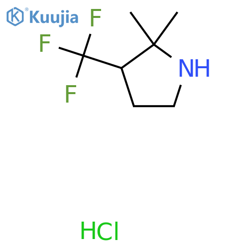 2,2-Dimethyl-3-(trifluoromethyl)pyrrolidine hydrochloride structure