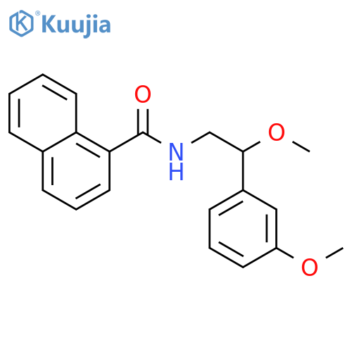 N-[2-Methoxy-2-(3-methoxyphenyl)ethyl]-1-naphthalenecarboxamide structure