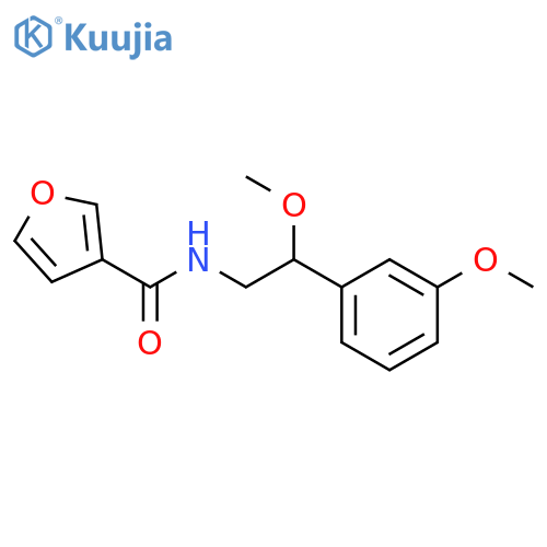 N-[2-methoxy-2-(3-methoxyphenyl)ethyl]furan-3-carboxamide structure
