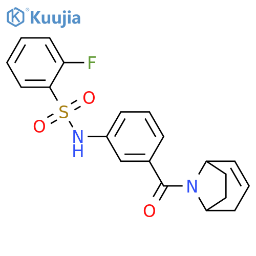 N-[3-(8-azabicyclo[3.2.1]oct-3-ene-8-carbonyl)phenyl]-2-fluorobenzenesulfonamide structure