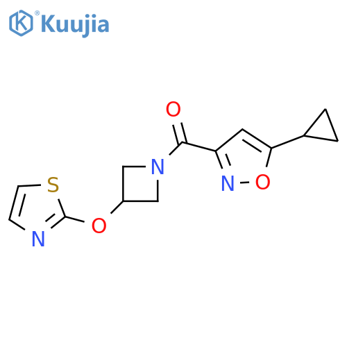 (5-Cyclopropyl-3-isoxazolyl)[3-(2-thiazolyloxy)-1-azetidinyl]methanone structure