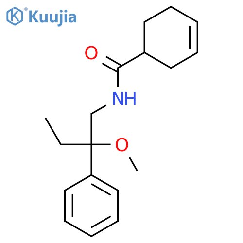 N-(2-methoxy-2-phenylbutyl)cyclohex-3-enecarboxamide structure