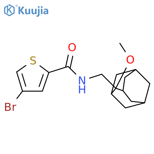 4-bromo-N-[(2-methoxy-2-adamantyl)methyl]thiophene-2-carboxamide structure