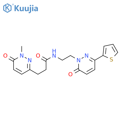 3-(1-methyl-6-oxopyridazin-3-yl)-N-[2-(6-oxo-3-thiophen-2-ylpyridazin-1-yl)ethyl]propanamide structure