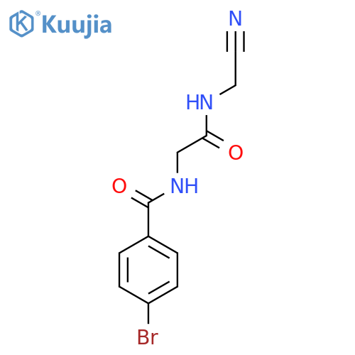 2-[(4-bromophenyl)formamido]-N-(cyanomethyl)acetamide structure