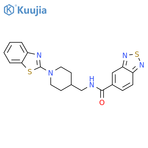 N-{[1-(1,3-benzothiazol-2-yl)piperidin-4-yl]methyl}-2,1,3-benzothiadiazole-5-carboxamide structure