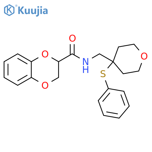 N-{[4-(phenylsulfanyl)oxan-4-yl]methyl}-2,3-dihydro-1,4-benzodioxine-2-carboxamide structure