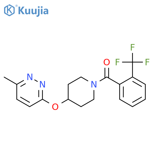3-methyl-6-({1-[2-(trifluoromethyl)benzoyl]piperidin-4-yl}oxy)pyridazine structure