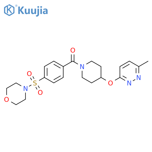 4-(4-{4-[(6-methylpyridazin-3-yl)oxy]piperidine-1-carbonyl}benzenesulfonyl)morpholine structure
