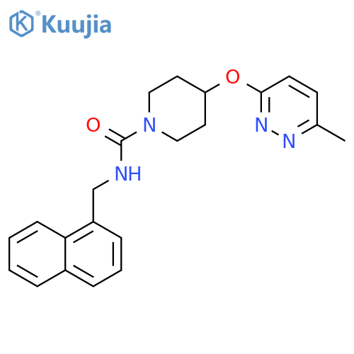 4-[(6-methylpyridazin-3-yl)oxy]-N-[(naphthalen-1-yl)methyl]piperidine-1-carboxamide structure
