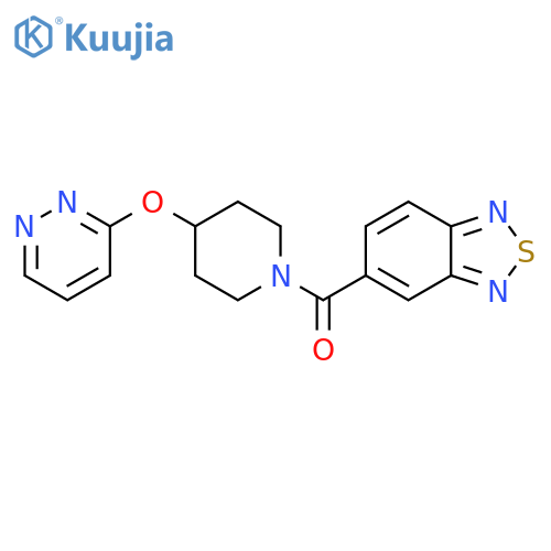 5-[4-(pyridazin-3-yloxy)piperidine-1-carbonyl]-2,1,3-benzothiadiazole structure