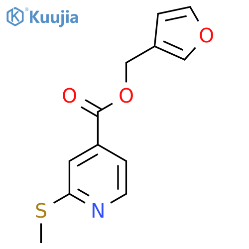 (Furan-3-yl)methyl 2-(methylsulfanyl)pyridine-4-carboxylate structure