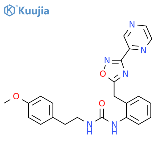 1-[2-(4-methoxyphenyl)ethyl]-3-(2-{[3-(pyrazin-2-yl)-1,2,4-oxadiazol-5-yl]methyl}phenyl)urea structure